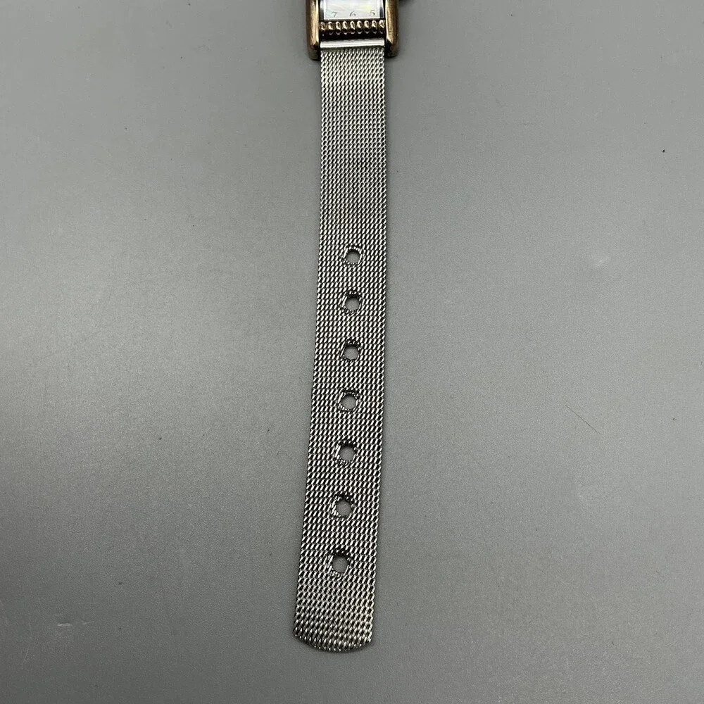 Fossil ES-8630 Womens Watch 17mm White Dial Silver Mesh Stainless New Battery